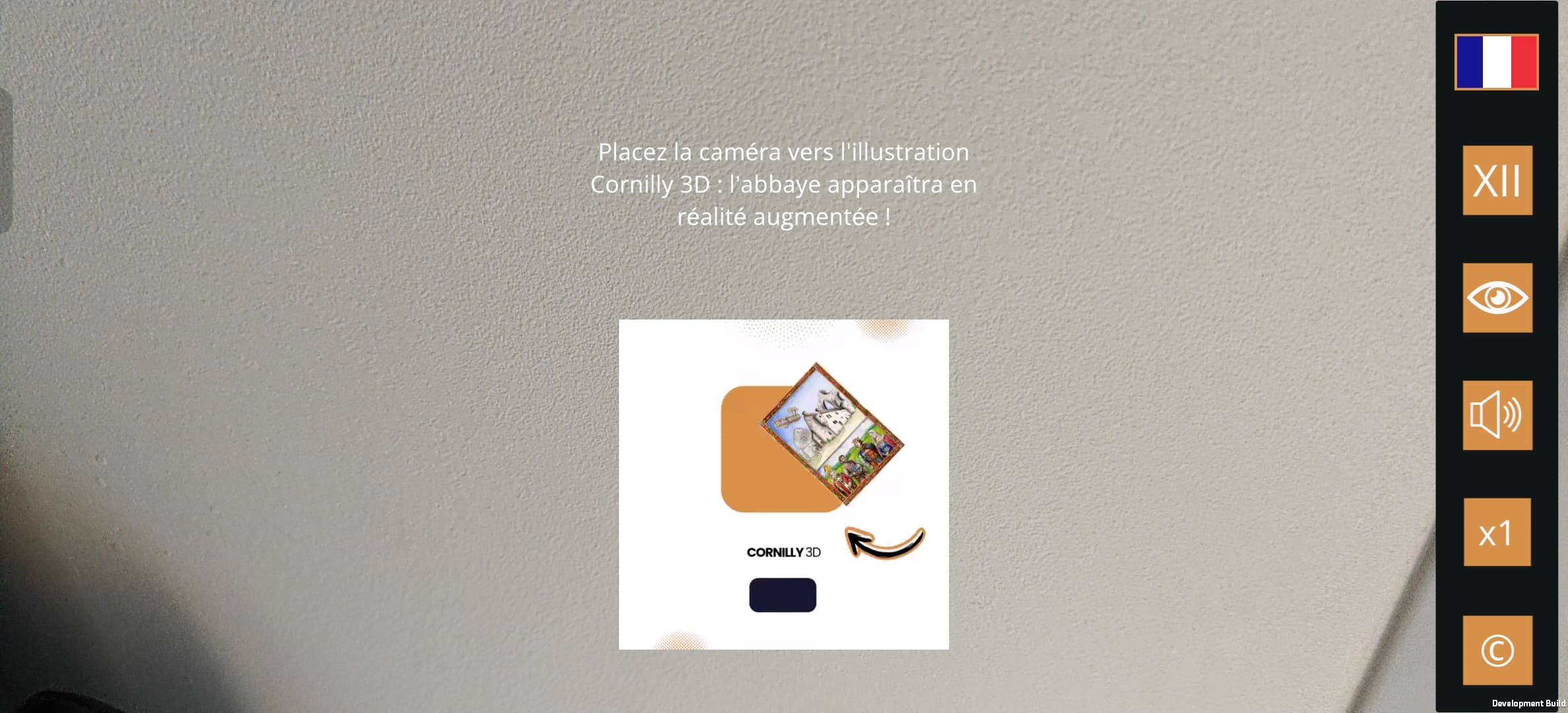 Téléphone en paysage affichant la détection de l’illustration Cornilly