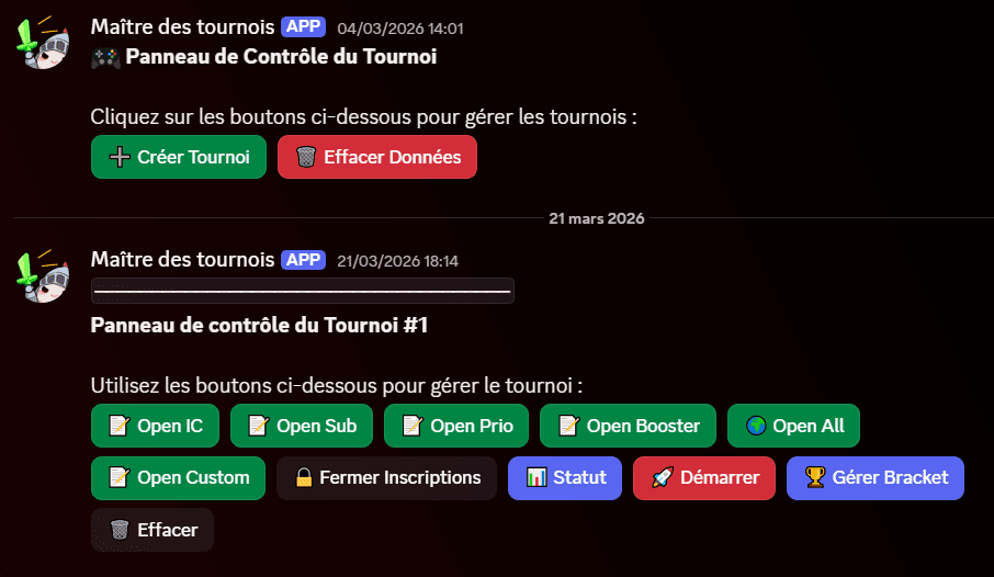 Panneau de contrôle administrateur de iReaz Bot